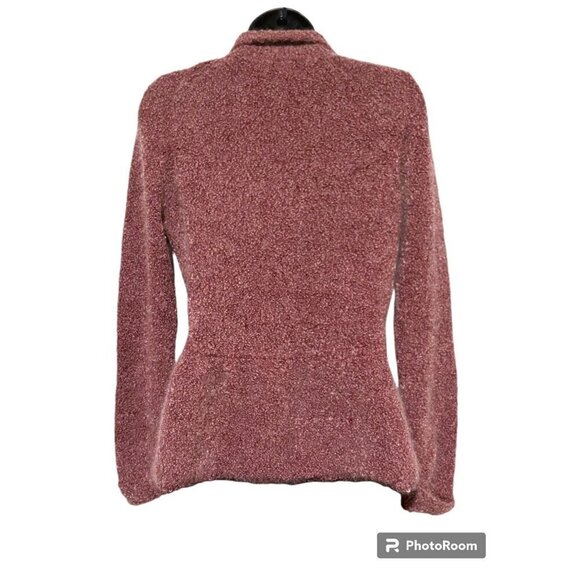 Y2K Merino Wool Blend Jacket M Peplum Cardigan Sweater Blazer Playful Minimalist - Picture 4 of 8